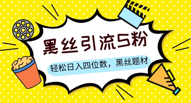 S粉转现，轻轻松松日入四位数，黑色丝袜主题 情绪销售话术【揭密】-蓝悦项目网