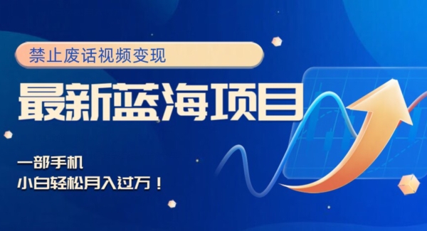 全新蓝海项目，靠严禁空话视频变现，一部手机，新手轻轻松松月入了万！-暖阳网-优质付费教程和创业项目大全-蓝悦项目网