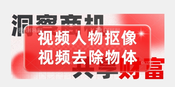 【超强视频处理工具】视频人物抠像+视频去除物体-蓝悦项目网