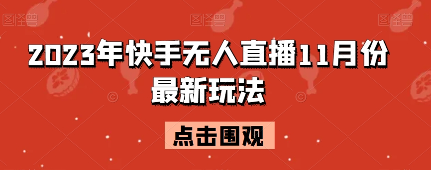 2023年快手视频无人直播11月份全新游戏玩法-蓝悦项目网