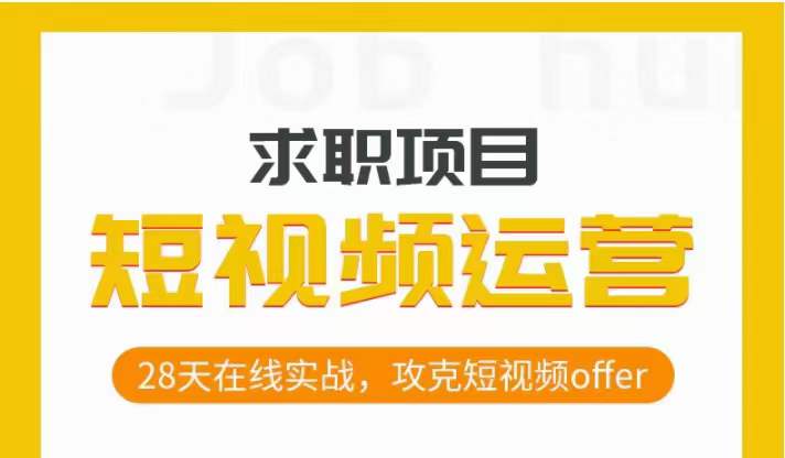 自媒体运营应聘求职实际操作新项目，28天线上实战演练，攻破小视频offer-蓝悦项目网