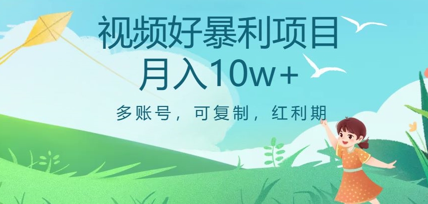 视频号暴利项目，多账号，可复制，红利期，月入10w+【揭秘】-蓝悦项目网