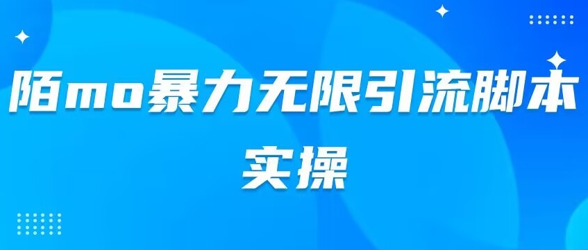 陌mo暴力行为无尽引流脚本实际操作-蓝悦项目网