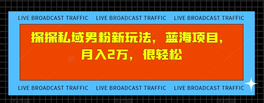 陌陌公域粉丝新模式，蓝海项目，月薪2万，非常轻松-蓝悦项目网