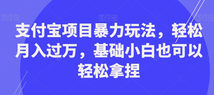 支付宝钱包新项目暴力行为游戏玩法，轻轻松松月入破万，基本新手也能轻松把握【揭密】-蓝悦项目网