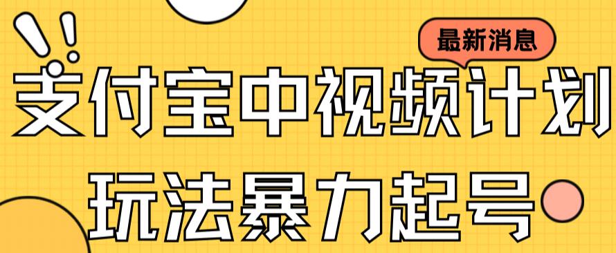 支付宝钱包中视频游戏玩法暴力行为养号影视剧养号有播放视频即可领取盈利（带素材内容）-蓝悦项目网