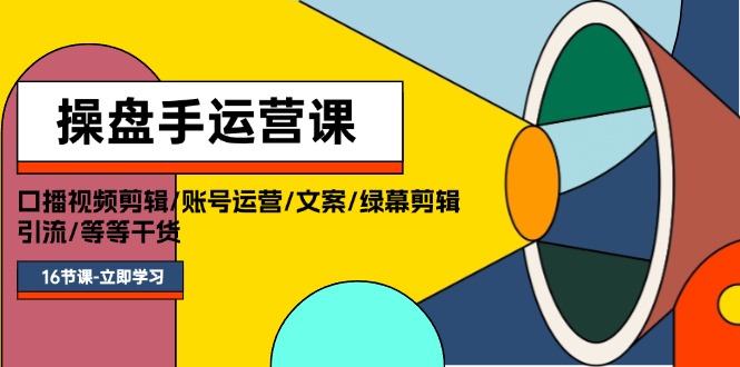 （11803期）操盘手运营课程：口播视频剪辑/账号运营/文案/绿幕剪辑/引流/干货/16节-蓝悦项目网