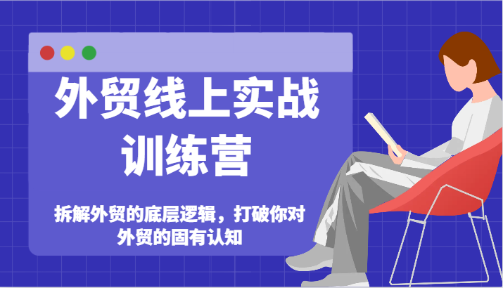 出口外贸网上实战演练夏令营-拆卸外贸的底层思维，摆脱您对外贸的固有认知-蓝悦项目网