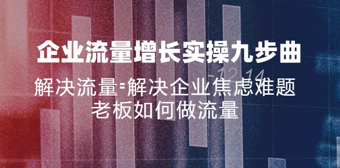 （11822期）公司流量增长实战演练九步曲，处理总流量=帮助企业解决焦虑情绪难点，老总怎样做流量-蓝悦项目网