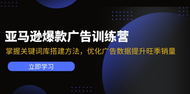 （11858期）亚马逊爆款广告训练营：掌握关键词库搭建方法，优化广告数据提升旺季销量-蓝悦项目网