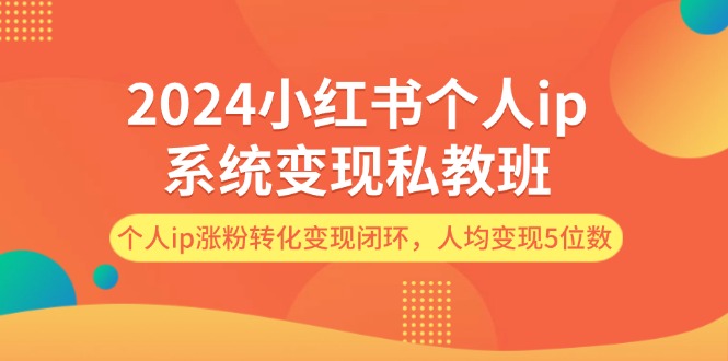 2024小红书的本人ip系统软件转现私人教练班，本人ip增粉转换转现闭环控制，平均转现5个数-蓝悦项目网