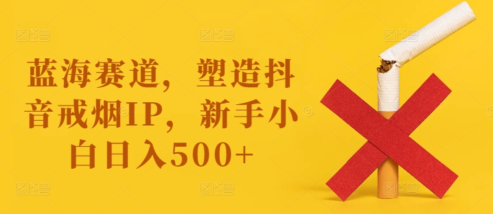 瀚海跑道，营造抖音视频戒烟戒酒IP，新手入门日入500 【揭密】-蓝悦项目网