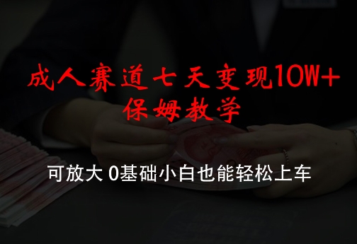 成年人跑道七天转现10W 家庭保姆课堂教学，可变大，0基本新手都可以轻松进入车内【揭密】-蓝悦项目网