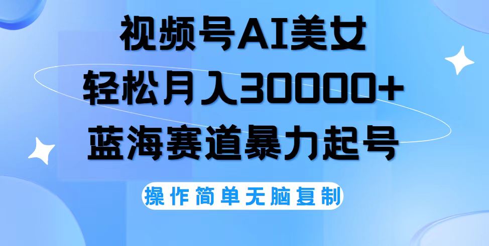 （12125期）视频号AI美女跳舞，轻松月入30000+，蓝海赛道，流量池巨大，起号猛，无…-蓝悦项目网