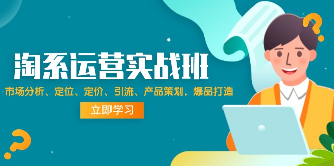 （12186期）淘系运营实战班：市场分析、定位、定价、引流、产品策划，爆品打造-蓝悦项目网