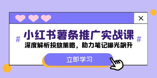 小红书的-炸薯条营销推广实战演练课：深度解读推广策略，助推手记曝出飙涨-蓝悦项目网