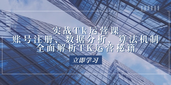 （12644期）实战Tk运营实操：账号注册、数据分析、算法机制，全面解析TK运营秘籍-蓝悦项目网