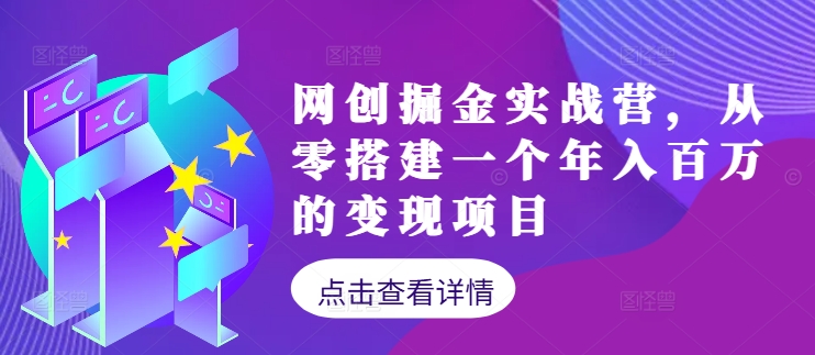 网创掘金实战营，从零搭建一个年入百万的变现项目（持续更新）-蓝悦项目网