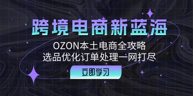 跨境电商新蓝海：OZON本土电商全攻略，选品优化订单处理一网打尽-蓝悦项目网