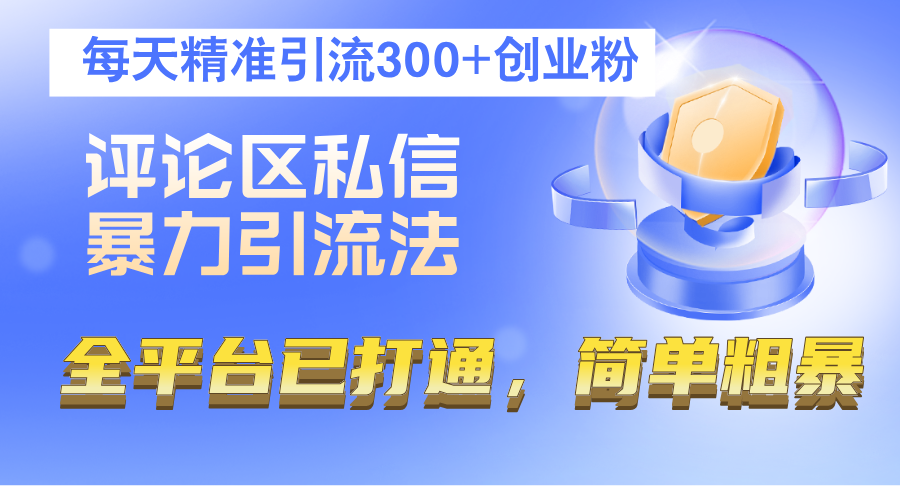 （12714期）评论区私信暴力引流法，每天精准引流300+创业粉，全平台已打通，简单粗暴-蓝悦项目网