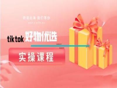 tiktok好物优选实操课程，好物分享操作技巧-蓝悦项目网