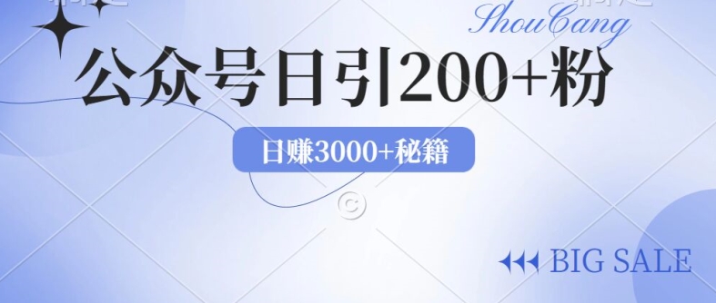 2024年用AI洗稿公众号日引流200+创业粉-蓝悦项目网