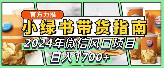 小绿书卖货彻底课堂教学手册，2024年10月手机微信蓝海项目，日入1.7k-蓝悦项目网