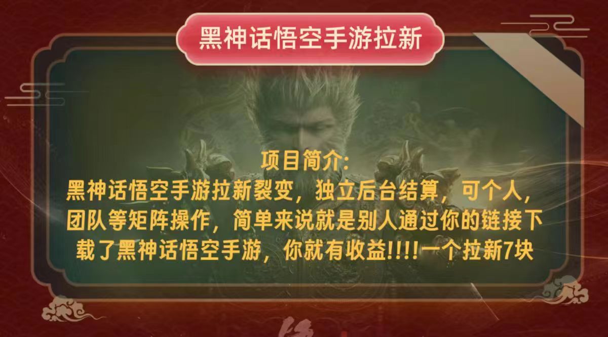 （12949期）黑神话悟空新手简易没脑子实际操作引流单日盈利一千-蓝悦项目网