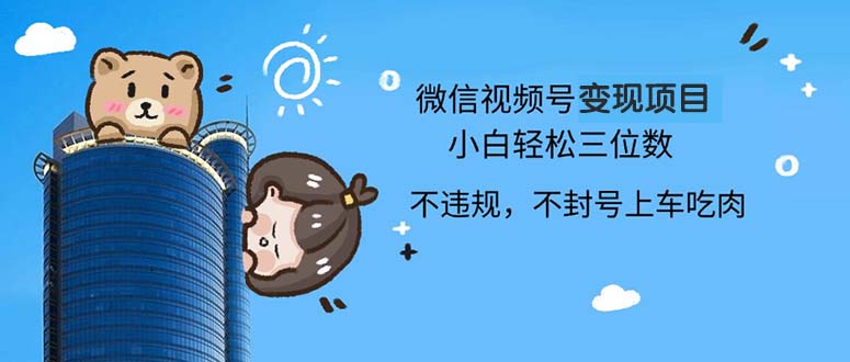 （13115期）2024最新微信视频号变现项目，小白轻松月入四位数-蓝悦项目网