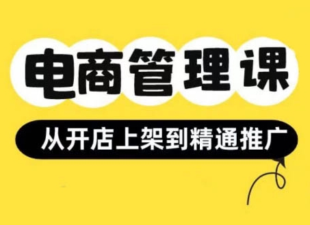 小红书&闲鱼开店从开店上架到精通推广，电商管理课-蓝悦项目网