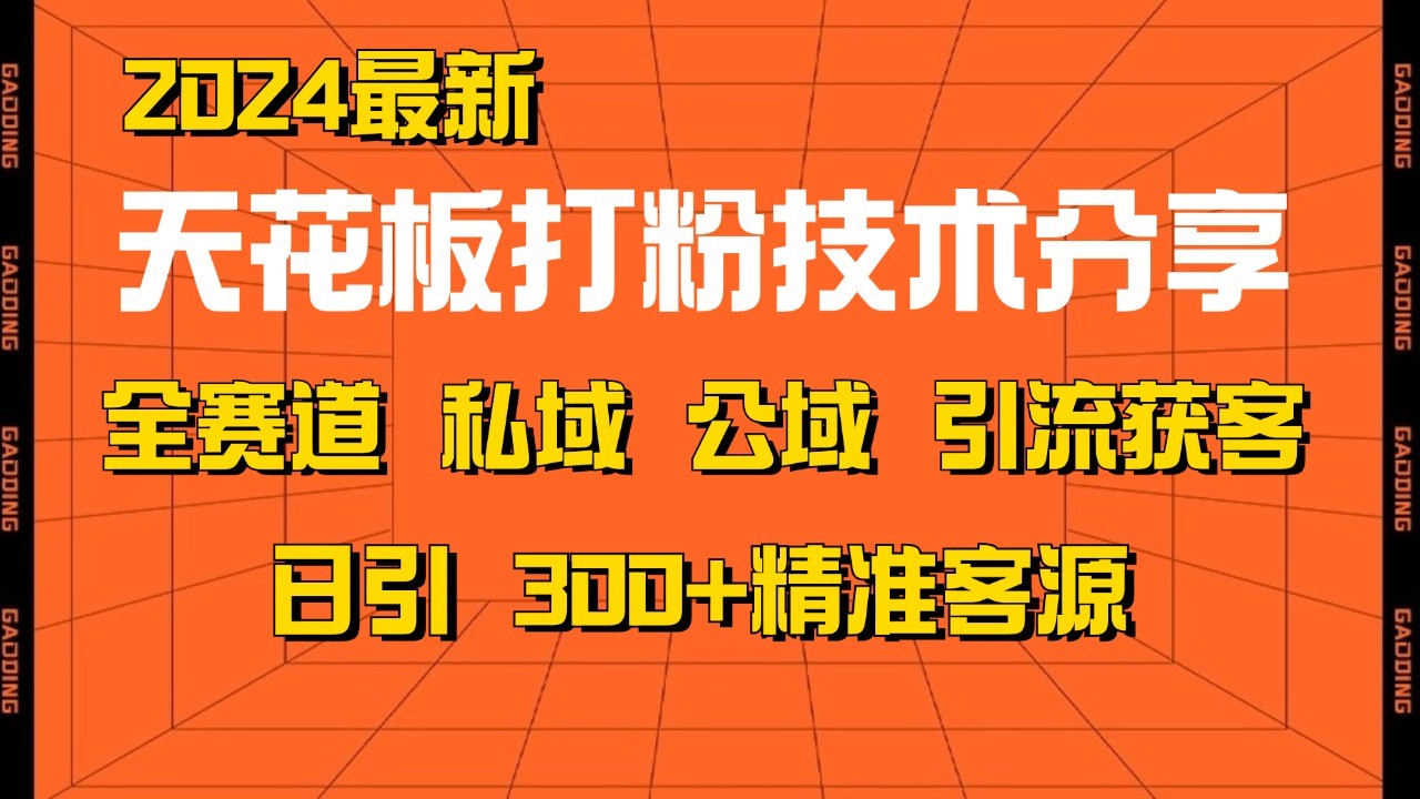 天花板打粉技术分享，野路子玩法 曝光玩法免费矩阵自热技术日引2000+精准客户-蓝悦项目网