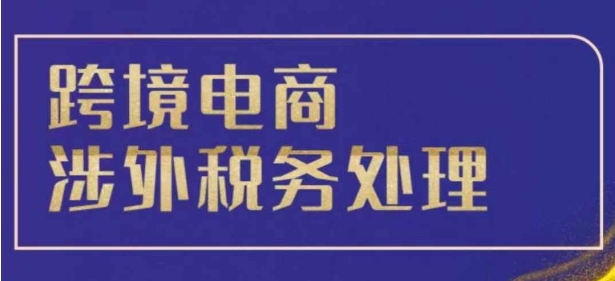 跨境税务宝典教程：跨境电商全球税务处理策略-蓝悦项目网