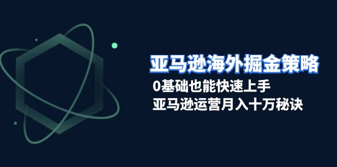 （13644期）亚马逊海外掘金策略，0基础也能快速上手，亚马逊运营月入十万秘诀-蓝悦项目网