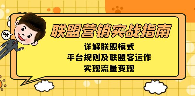 （13735期）联盟营销实战指南，详解联盟模式、平台规则及联盟客运作，实现流量变现-蓝悦项目网