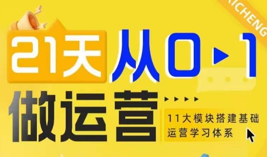 21天从0-1做运营，11大维度搭建基础运营学习体系-蓝悦项目网