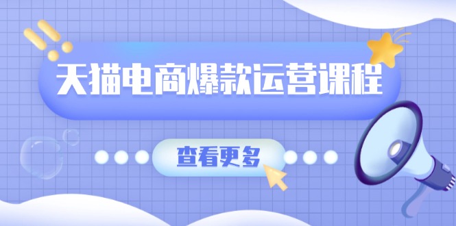 （13910期）天猫电商爆款运营课程，爆款卖点提炼与流量实操，多套模型全面学习-蓝悦项目网