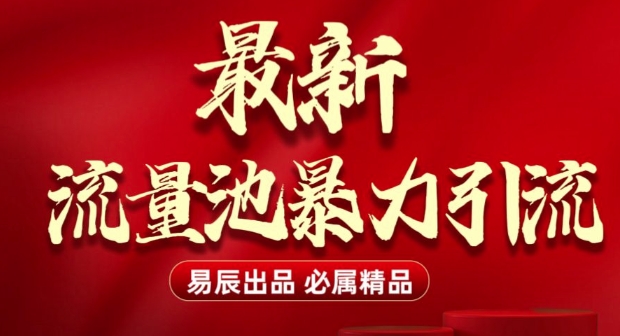 最新“流量池”无门槛暴力引流(全网首发)日引500+-蓝悦项目网