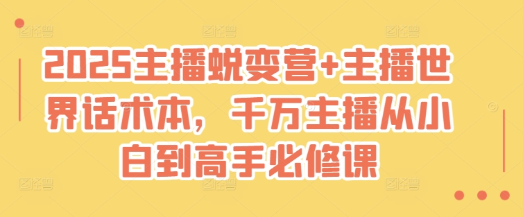 2025网络主播成长营 网络主播全球话术本，一定网络主播从小白到大神必修课程-蓝悦项目网